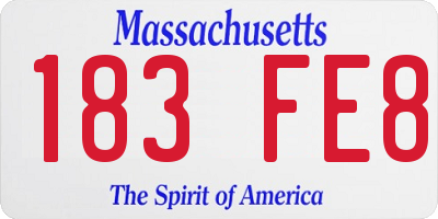 MA license plate 183FE8
