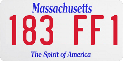 MA license plate 183FF1