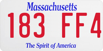 MA license plate 183FF4