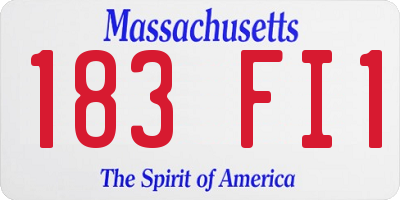 MA license plate 183FI1