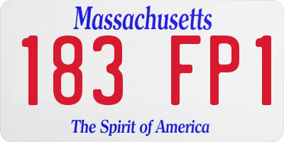 MA license plate 183FP1