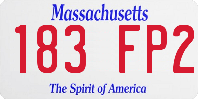 MA license plate 183FP2