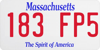 MA license plate 183FP5