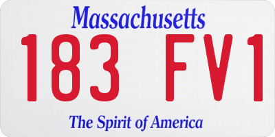MA license plate 183FV1