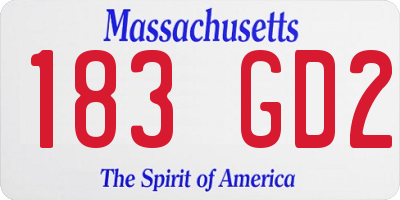 MA license plate 183GD2