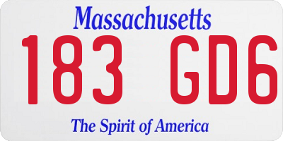 MA license plate 183GD6