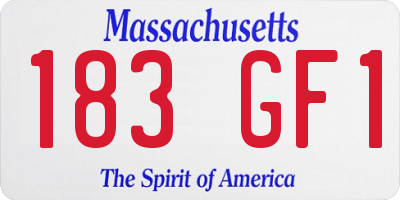 MA license plate 183GF1
