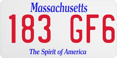 MA license plate 183GF6