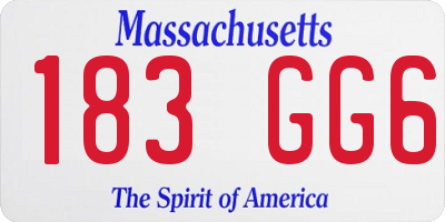 MA license plate 183GG6