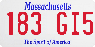 MA license plate 183GI5