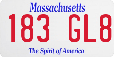 MA license plate 183GL8