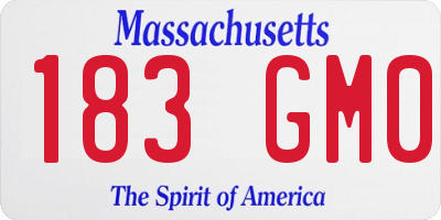 MA license plate 183GM0