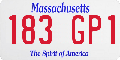 MA license plate 183GP1
