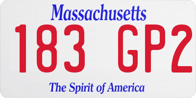 MA license plate 183GP2