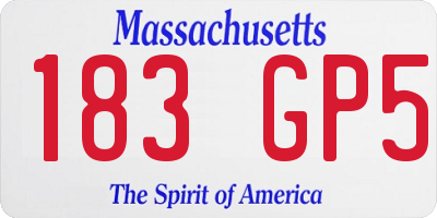 MA license plate 183GP5