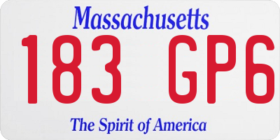 MA license plate 183GP6