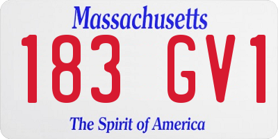 MA license plate 183GV1