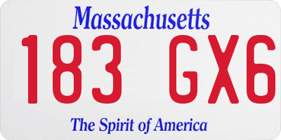 MA license plate 183GX6