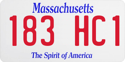 MA license plate 183HC1
