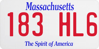 MA license plate 183HL6