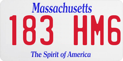 MA license plate 183HM6