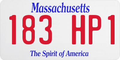 MA license plate 183HP1