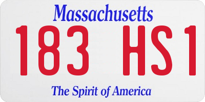 MA license plate 183HS1