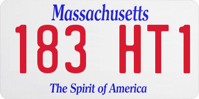 MA license plate 183HT1