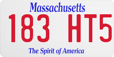 MA license plate 183HT5
