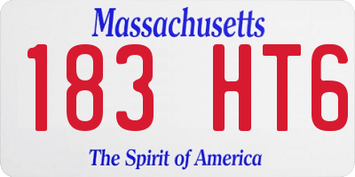 MA license plate 183HT6