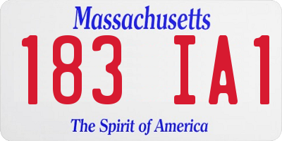 MA license plate 183IA1