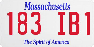 MA license plate 183IB1