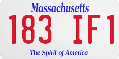 MA license plate 183IF1