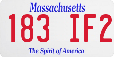MA license plate 183IF2