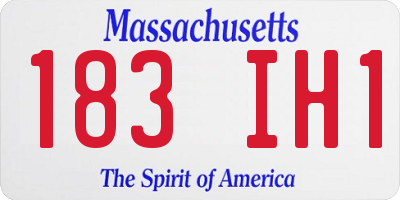 MA license plate 183IH1