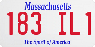 MA license plate 183IL1