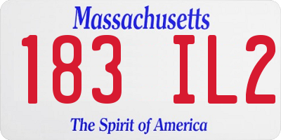 MA license plate 183IL2