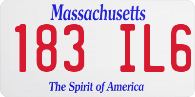 MA license plate 183IL6
