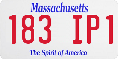 MA license plate 183IP1