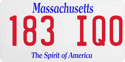 MA license plate 183IQ0