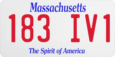 MA license plate 183IV1