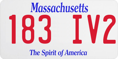 MA license plate 183IV2