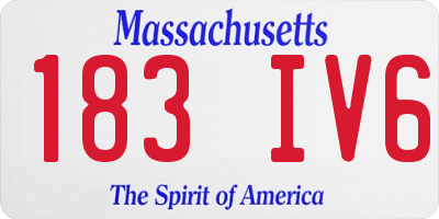 MA license plate 183IV6
