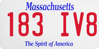 MA license plate 183IV8