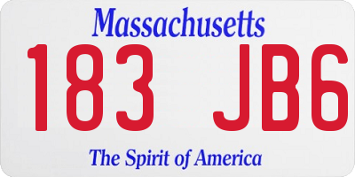 MA license plate 183JB6