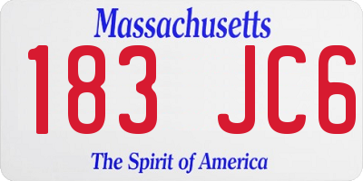MA license plate 183JC6