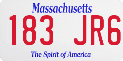 MA license plate 183JR6