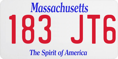 MA license plate 183JT6