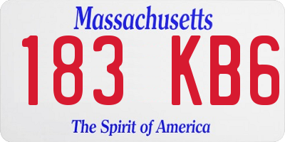MA license plate 183KB6