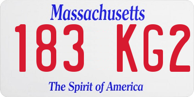 MA license plate 183KG2
